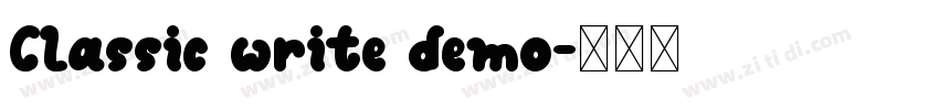 Classic write demo字体转换